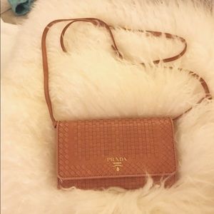 Prada wallet on strap crossbody